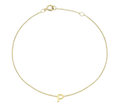 9ct YG MINI INITIAL 'P' B/L 15.5-19cm